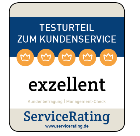 CHECK24 mit Testnote „exzellent” ausgezeichnet | ServiceRating